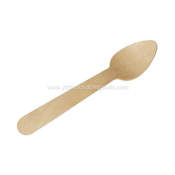 Disposable wooden dessert spoons